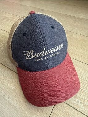 Budweiser “King Of Beers” Snap Back Trucker Hat OS Adjustable USA